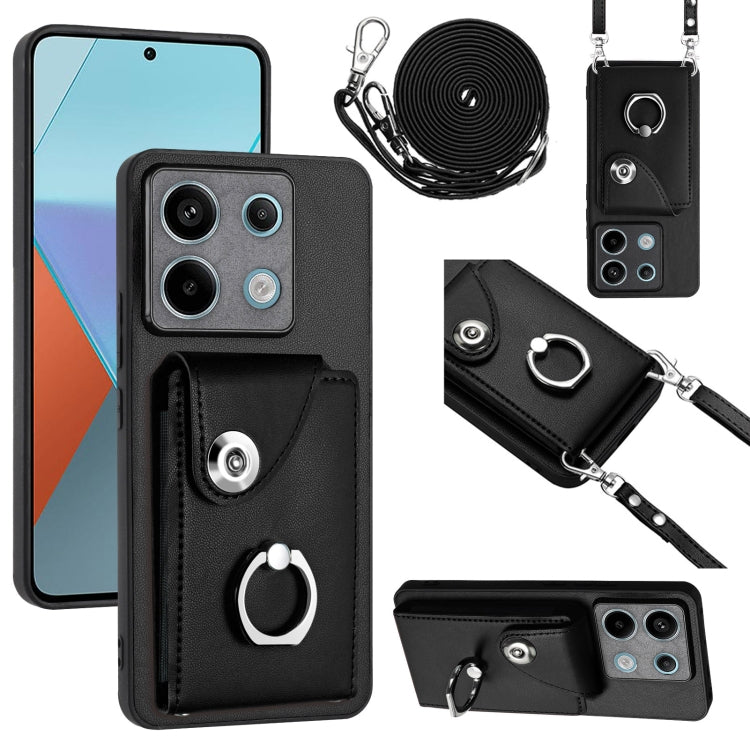 Organ Card Bag Ring Holder Phone Case with Long Lanyard, For Xiaomi Redmi A3 4G, For Xiaomi Redmi Note 13 Pro 4G Global, For Xiaomi Redmi Note 13 4G Global, For Xiaomi Redmi 13C 5G / Redmi 13R, For Xiaomi Redmi 13C 4G / Poco C65                        ...
