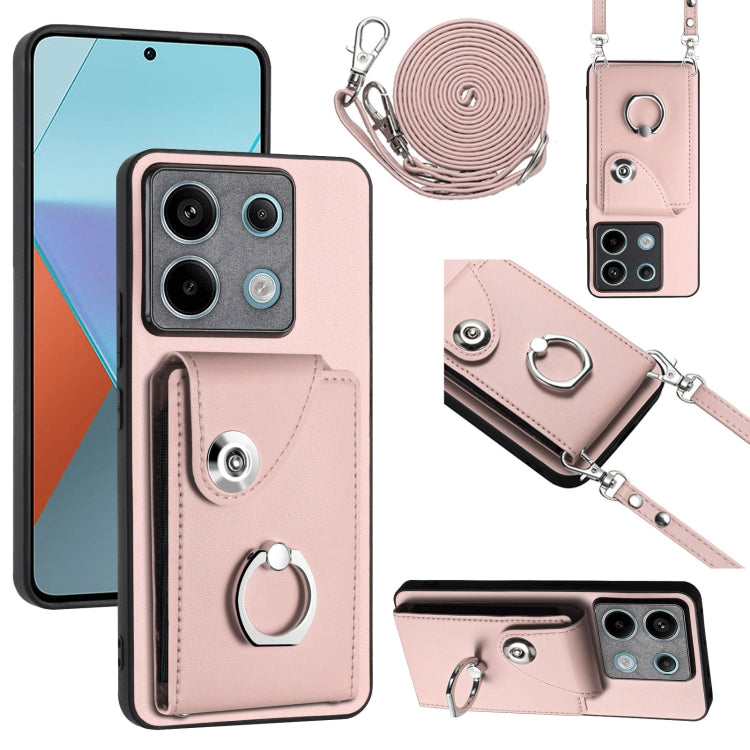 Organ Card Bag Ring Holder Phone Case with Long Lanyard, For Xiaomi Redmi A3 4G, For Xiaomi Redmi Note 13 Pro 4G Global, For Xiaomi Redmi Note 13 4G Global, For Xiaomi Redmi 13C 5G / Redmi 13R, For Xiaomi Redmi 13C 4G / Poco C65                        ...