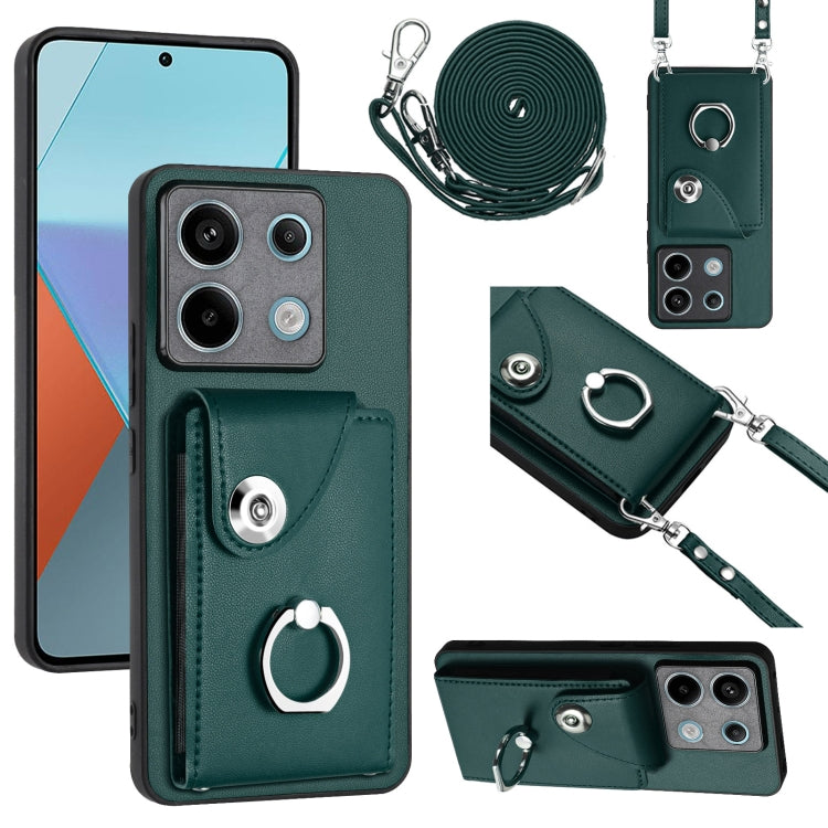 Organ Card Bag Ring Holder Phone Case with Long Lanyard, For Xiaomi Redmi A3 4G, For Xiaomi Redmi Note 13 Pro 4G Global, For Xiaomi Redmi Note 13 4G Global, For Xiaomi Redmi 13C 5G / Redmi 13R, For Xiaomi Redmi 13C 4G / Poco C65                        ...
