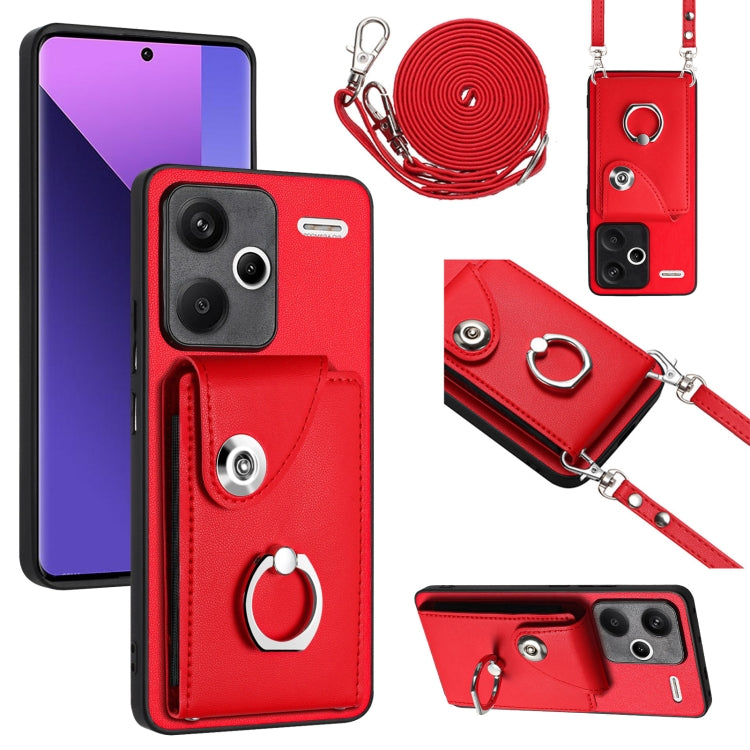 Organ Card Bag Ring Holder Phone Case with Long Lanyard, For Xiaomi Redmi A3 4G, For Xiaomi Redmi Note 13 Pro 4G Global, For Xiaomi Redmi Note 13 4G Global, For Xiaomi Redmi 13C 5G / Redmi 13R, For Xiaomi Redmi 13C 4G / Poco C65                        ...
