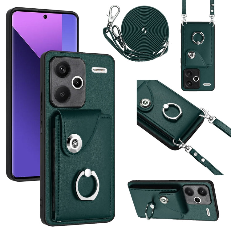 Organ Card Bag Ring Holder Phone Case with Long Lanyard, For Xiaomi Redmi A3 4G, For Xiaomi Redmi Note 13 Pro 4G Global, For Xiaomi Redmi Note 13 4G Global, For Xiaomi Redmi 13C 5G / Redmi 13R, For Xiaomi Redmi 13C 4G / Poco C65                        ...