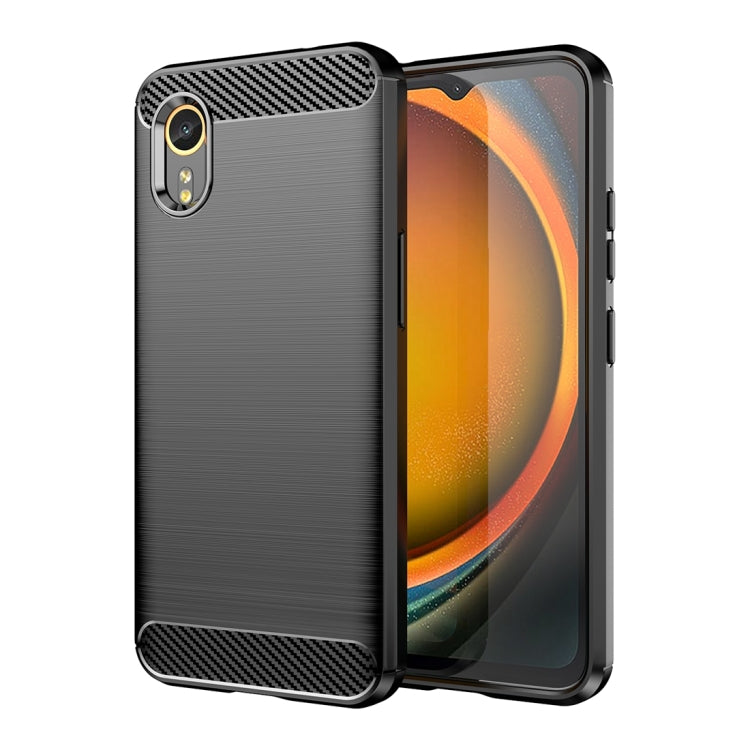 Carbon Fiber Brushed Texture TPU Phone Case, For Samsung Galaxy Xcover 7 Pro, For Samsung Galaxy Jump 3, For Samsung Galaxy Xcover 7