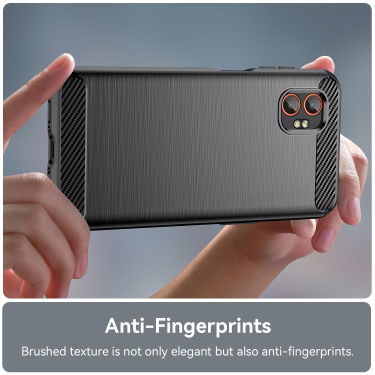 Carbon Fiber Brushed Texture TPU Phone Case, For Samsung Galaxy Xcover 7 Pro, For Samsung Galaxy Jump 3, For Samsung Galaxy Xcover 7