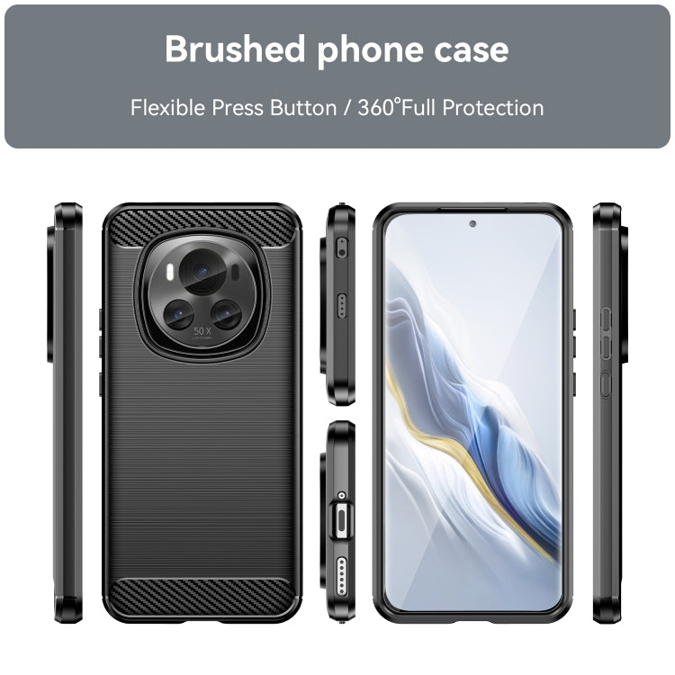 Carbon Fiber Brushed Texture TPU Phone Case, For Honor Magic 6, For Honor 90 Smart
