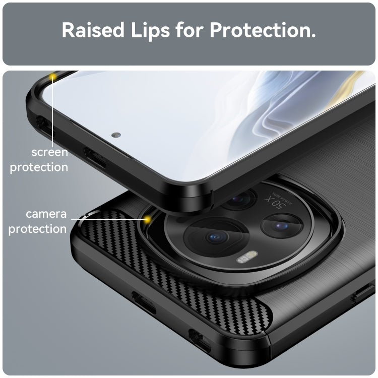 Carbon Fiber Brushed Texture TPU Phone Case, For Honor Magic 6, For Honor 90 Smart