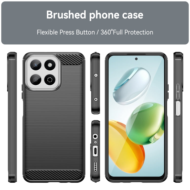 Carbon Fiber Brushed Texture TPU Phone Case, For Honor 200 Smart, For Honor Play 60 Plus, For Honor Magic 6 Pro, For Honor Magic 6, For Honor 90 Smart