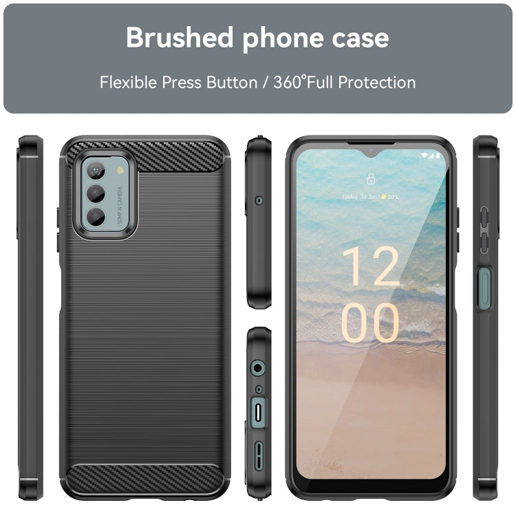 Carbon Fiber Brushed Texture TPU Phone Case, For Nokia G310, For Nokia G42