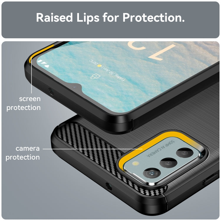 Carbon Fiber Brushed Texture TPU Phone Case, For Nokia G310, For Nokia G42