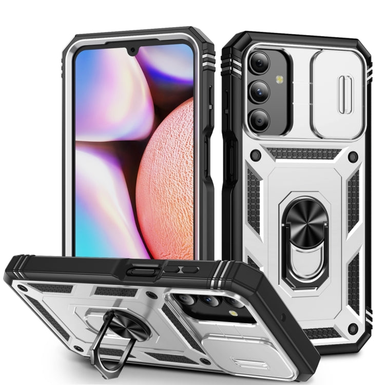 Sliding Camshield TPU + PC Phone Case with Holder, For Samsung Galaxy A35 5G, For Samsung Galaxy A15, For Samsung Galaxy A54 5G