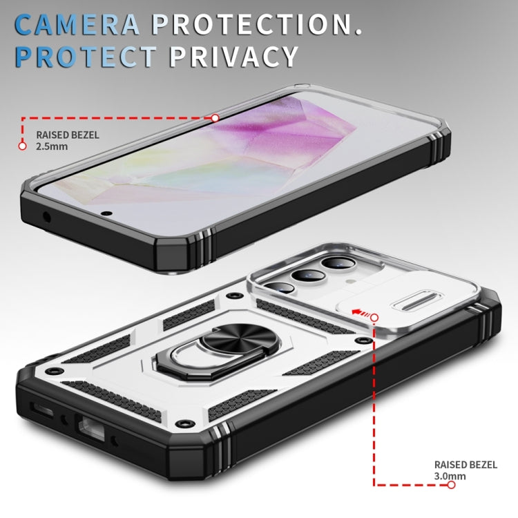 Sliding Camshield TPU + PC Phone Case with Holder, For Samsung Galaxy A35 5G, For Samsung Galaxy A15, For Samsung Galaxy A54 5G