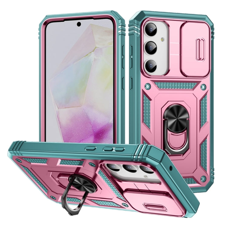 Sliding Camshield TPU + PC Phone Case with Holder, For Samsung Galaxy A35 5G, For Samsung Galaxy A15, For Samsung Galaxy A54 5G