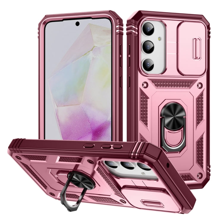 Sliding Camshield TPU + PC Phone Case with Holder, For Samsung Galaxy A35 5G, For Samsung Galaxy A15, For Samsung Galaxy A54 5G