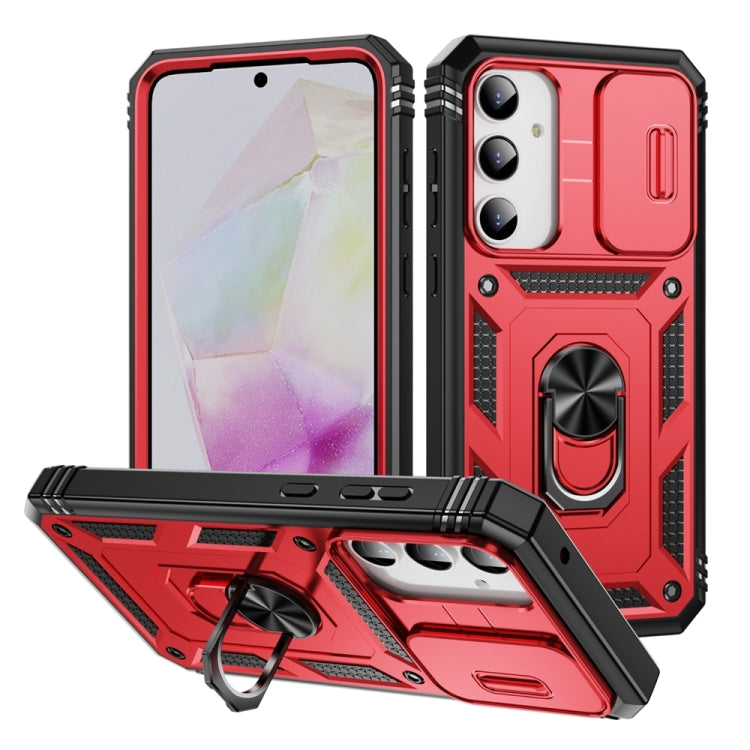 Sliding Camshield TPU + PC Phone Case with Holder, For Samsung Galaxy A35 5G, For Samsung Galaxy A15, For Samsung Galaxy A54 5G