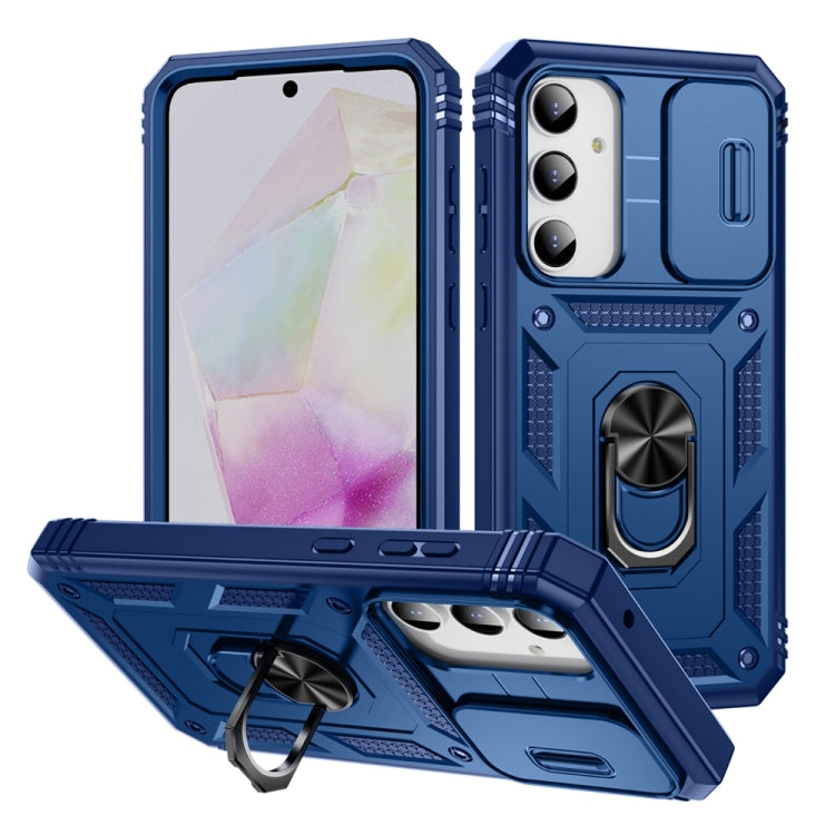 Sliding Camshield TPU + PC Phone Case with Holder, For Samsung Galaxy A35 5G, For Samsung Galaxy A15, For Samsung Galaxy A54 5G
