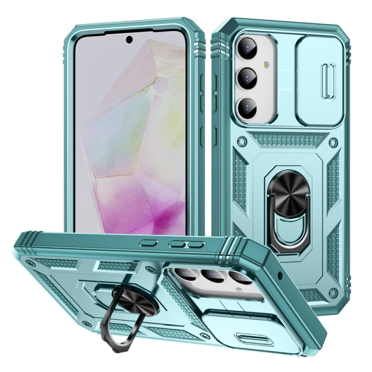 Sliding Camshield TPU + PC Phone Case with Holder, For Samsung Galaxy A35 5G, For Samsung Galaxy A15, For Samsung Galaxy A54 5G