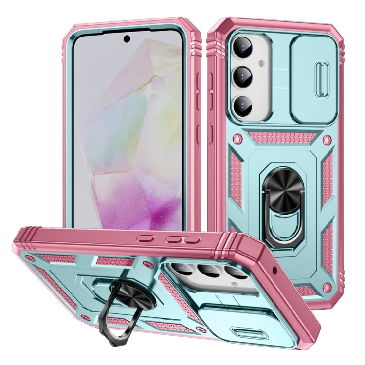 Sliding Camshield TPU + PC Phone Case with Holder, For Samsung Galaxy A35 5G, For Samsung Galaxy A15, For Samsung Galaxy A54 5G