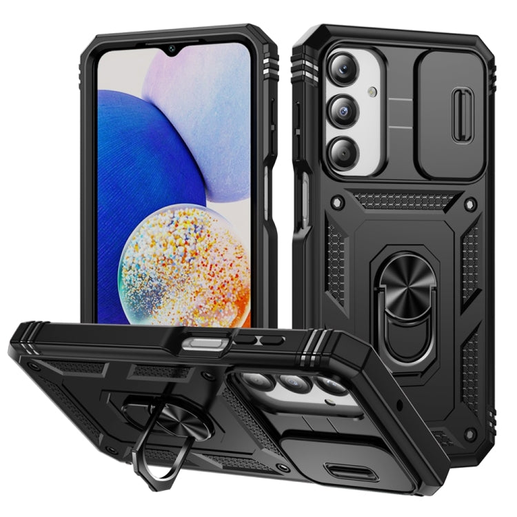 Sliding Camshield TPU + PC Phone Case with Holder, For Galaxy A57 5G, For Samsung Galaxy A36 5G / A37 5G, For Galaxy A27 5G, For Samsung Galaxy A26 5G / A17 5G, For Samsung Galaxy A16 5G, For Samsung Galaxy A06 4G