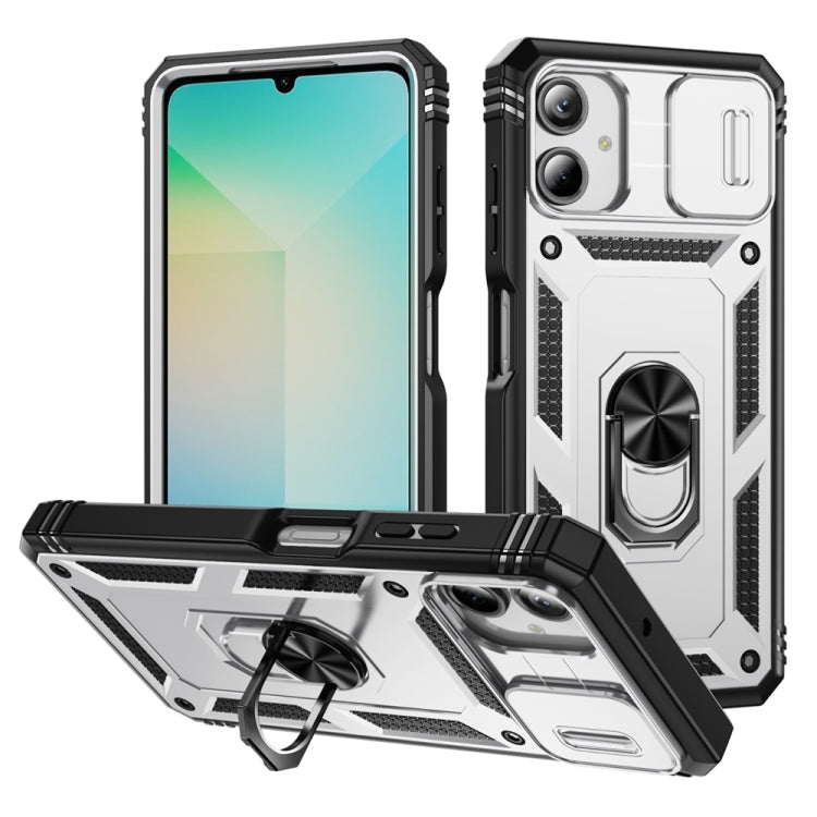 Sliding Camshield TPU + PC Phone Case with Holder, For Galaxy A57 5G, For Samsung Galaxy A36 5G / A37 5G, For Galaxy A27 5G, For Samsung Galaxy A26 5G / A17 5G, For Samsung Galaxy A16 5G, For Samsung Galaxy A06 4G