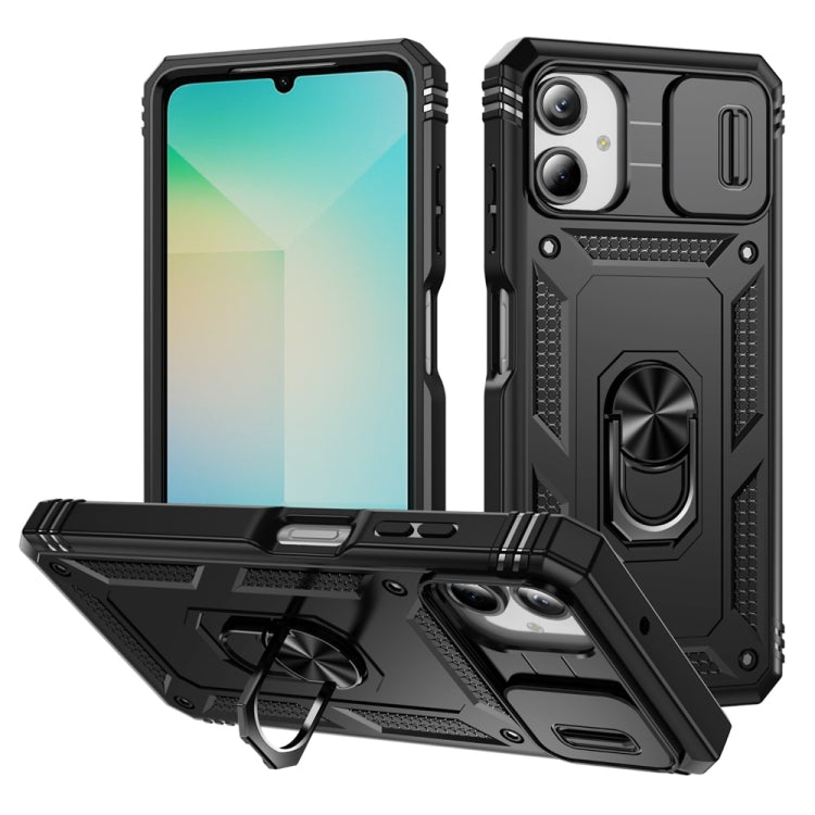 Sliding Camshield TPU + PC Phone Case with Holder, For Galaxy A57 5G, For Samsung Galaxy A36 5G / A37 5G, For Galaxy A27 5G, For Samsung Galaxy A26 5G / A17 5G, For Samsung Galaxy A16 5G, For Samsung Galaxy A06 4G