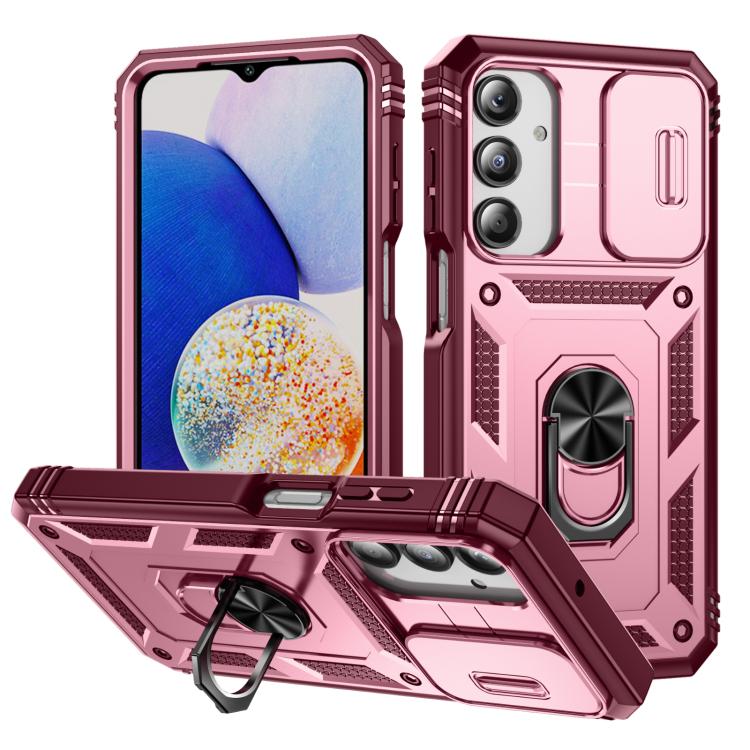 Sliding Camshield TPU + PC Phone Case with Holder, For Galaxy A57 5G, For Samsung Galaxy A36 5G / A37 5G, For Galaxy A27 5G, For Samsung Galaxy A26 5G / A17 5G, For Samsung Galaxy A16 5G, For Samsung Galaxy A06 4G
