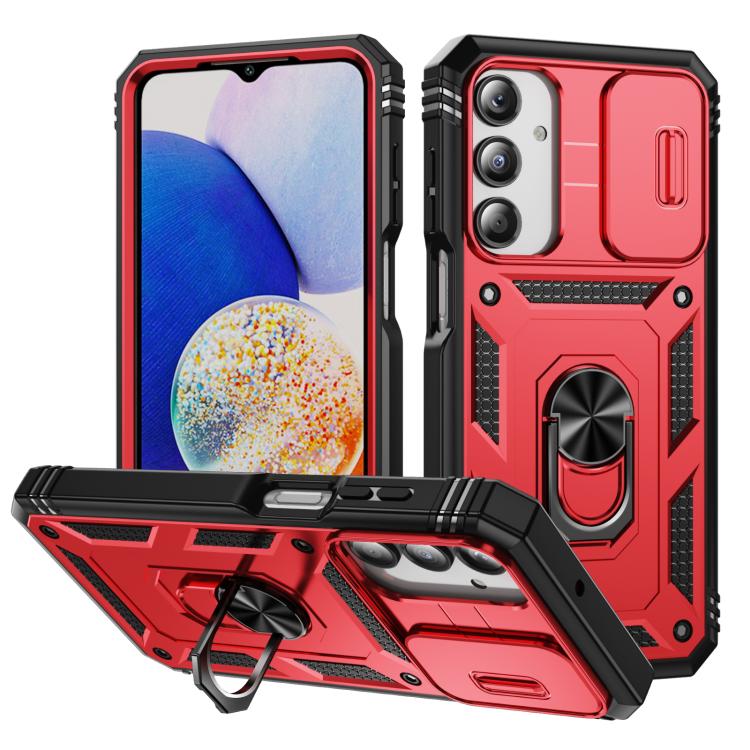 Sliding Camshield TPU + PC Phone Case with Holder, For Galaxy A57 5G, For Samsung Galaxy A36 5G / A37 5G, For Galaxy A27 5G, For Samsung Galaxy A26 5G / A17 5G, For Samsung Galaxy A16 5G, For Samsung Galaxy A06 4G