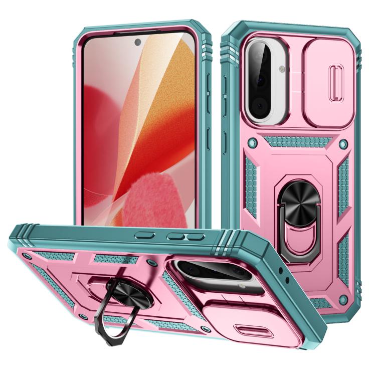 Sliding Camshield TPU + PC Phone Case with Holder, For Galaxy A57 5G, For Samsung Galaxy A36 5G / A37 5G, For Galaxy A27 5G, For Samsung Galaxy A26 5G / A17 5G, For Samsung Galaxy A16 5G, For Samsung Galaxy A06 4G