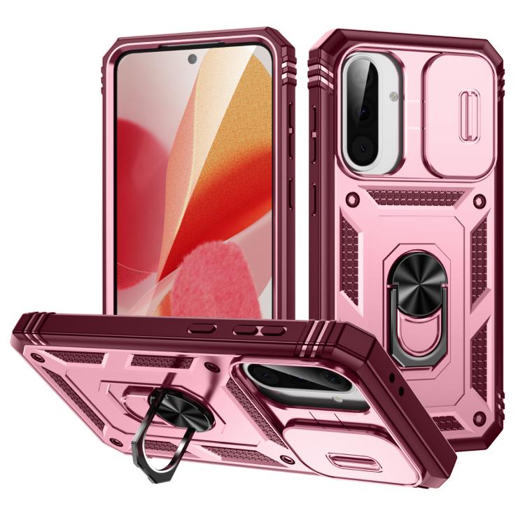 Sliding Camshield TPU + PC Phone Case with Holder, For Galaxy A57 5G, For Samsung Galaxy A36 5G / A37 5G, For Galaxy A27 5G, For Samsung Galaxy A26 5G / A17 5G, For Samsung Galaxy A16 5G, For Samsung Galaxy A06 4G
