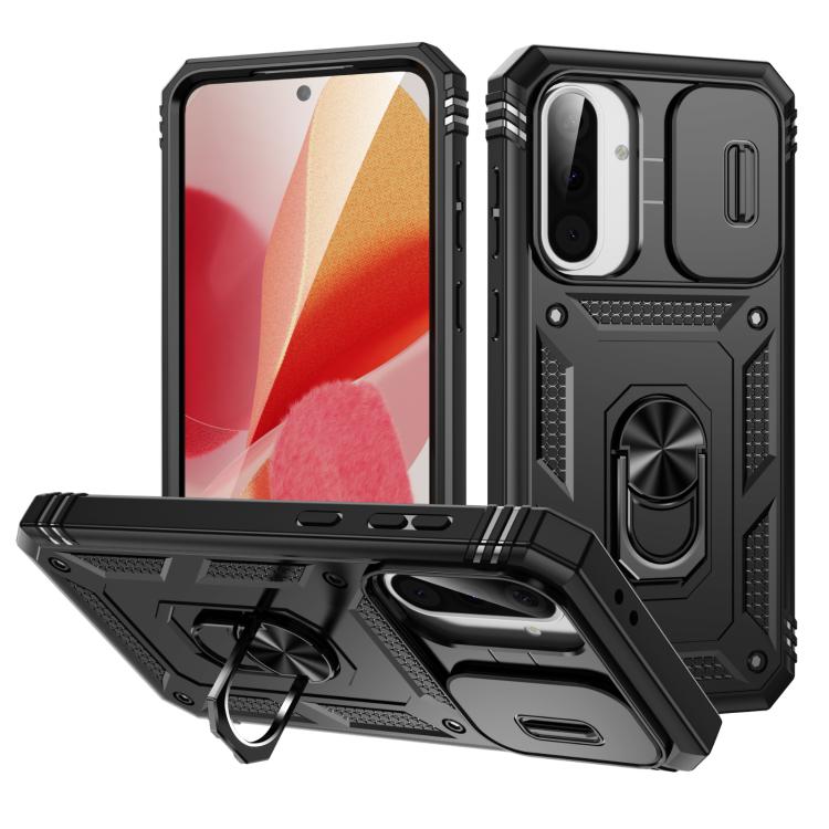 Sliding Camshield TPU + PC Phone Case with Holder, For Galaxy A57 5G, For Samsung Galaxy A36 5G / A37 5G, For Galaxy A27 5G, For Samsung Galaxy A26 5G / A17 5G, For Samsung Galaxy A16 5G, For Samsung Galaxy A06 4G