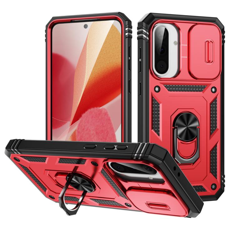 Sliding Camshield TPU + PC Phone Case with Holder, For Galaxy A57 5G, For Samsung Galaxy A36 5G / A37 5G, For Galaxy A27 5G, For Samsung Galaxy A26 5G / A17 5G, For Samsung Galaxy A16 5G, For Samsung Galaxy A06 4G