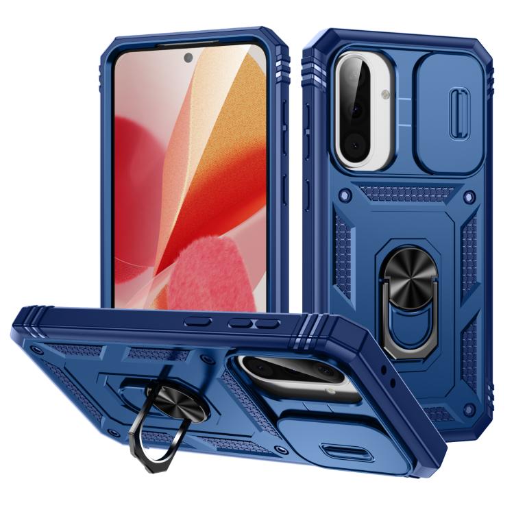 Sliding Camshield TPU + PC Phone Case with Holder, For Galaxy A57 5G, For Samsung Galaxy A36 5G / A37 5G, For Galaxy A27 5G, For Samsung Galaxy A26 5G / A17 5G, For Samsung Galaxy A16 5G, For Samsung Galaxy A06 4G