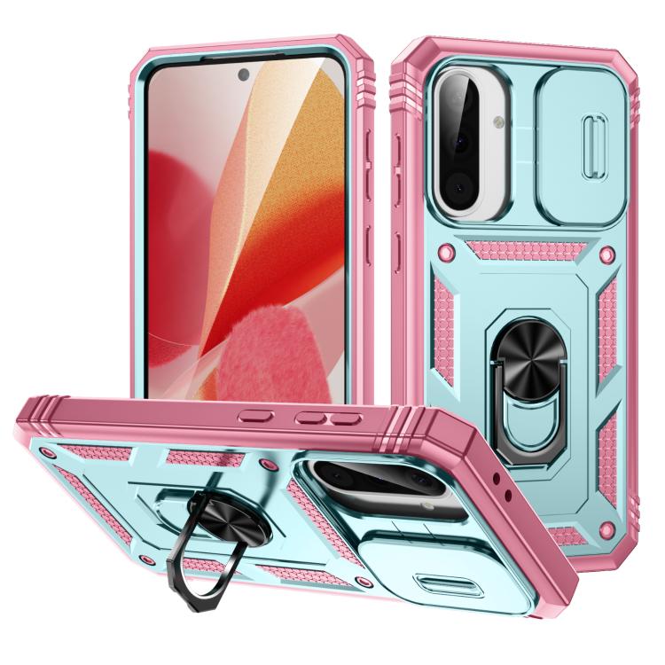 Sliding Camshield TPU + PC Phone Case with Holder, For Galaxy A57 5G, For Samsung Galaxy A36 5G / A37 5G, For Galaxy A27 5G, For Samsung Galaxy A26 5G / A17 5G, For Samsung Galaxy A16 5G, For Samsung Galaxy A06 4G