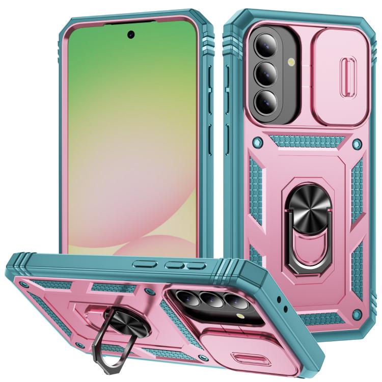 Sliding Camshield TPU + PC Phone Case with Holder, For Galaxy A57 5G, For Samsung Galaxy A36 5G / A37 5G, For Galaxy A27 5G, For Samsung Galaxy A26 5G / A17 5G, For Samsung Galaxy A16 5G, For Samsung Galaxy A06 4G
