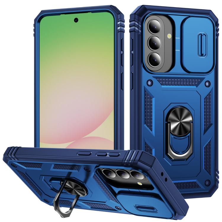 Sliding Camshield TPU + PC Phone Case with Holder, For Galaxy A57 5G, For Samsung Galaxy A36 5G / A37 5G, For Galaxy A27 5G, For Samsung Galaxy A26 5G / A17 5G, For Samsung Galaxy A16 5G, For Samsung Galaxy A06 4G