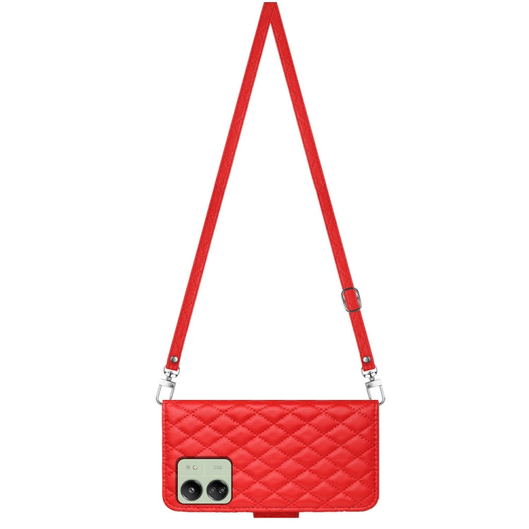 Rhombic Texture Flip Leather Phone Case with Long Lanyard, For Xiaomi Redmi 13C 4G, For Xiaomi 13T / 13T Pro, For Xiaomi Poco F5 / Redmi Note 12 Turbo, For Xiaomi Poco F5 Pro / Redmi K60, For Xiaomi Redmi Note 12S 4G Global                             ...