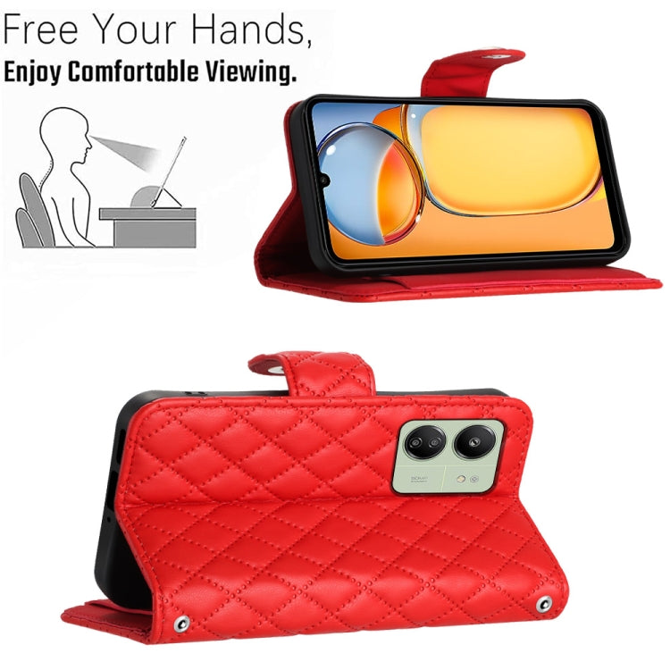 Rhombic Texture Flip Leather Phone Case with Long Lanyard, For Xiaomi Redmi 13C 4G, For Xiaomi 13T / 13T Pro, For Xiaomi Poco F5 / Redmi Note 12 Turbo, For Xiaomi Poco F5 Pro / Redmi K60, For Xiaomi Redmi Note 12S 4G Global                             ...
