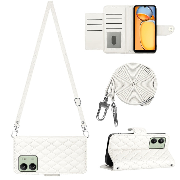 Rhombic Texture Flip Leather Phone Case with Long Lanyard, For Xiaomi Redmi 13C 4G, For Xiaomi 13T / 13T Pro, For Xiaomi Poco F5 / Redmi Note 12 Turbo, For Xiaomi Poco F5 Pro / Redmi K60, For Xiaomi Redmi Note 12S 4G Global                             ...