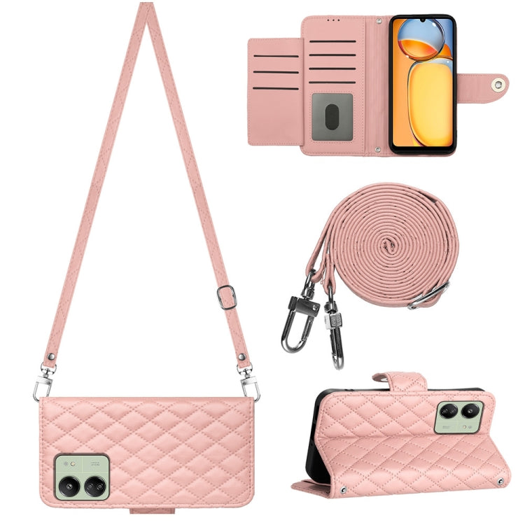 Rhombic Texture Flip Leather Phone Case with Long Lanyard, For Xiaomi Redmi 13C 4G, For Xiaomi 13T / 13T Pro, For Xiaomi Poco F5 / Redmi Note 12 Turbo, For Xiaomi Poco F5 Pro / Redmi K60, For Xiaomi Redmi Note 12S 4G Global                             ...