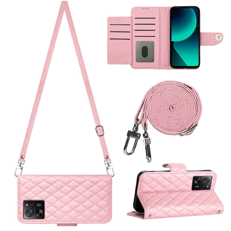 Rhombic Texture Flip Leather Phone Case with Long Lanyard, For Xiaomi Redmi 13C 4G, For Xiaomi 13T / 13T Pro, For Xiaomi Poco F5 / Redmi Note 12 Turbo, For Xiaomi Poco F5 Pro / Redmi K60, For Xiaomi Redmi Note 12S 4G Global                             ...