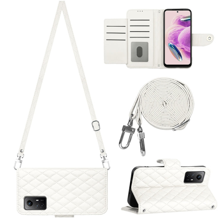 Rhombic Texture Flip Leather Phone Case with Long Lanyard, For Xiaomi Redmi 13C 4G, For Xiaomi 13T / 13T Pro, For Xiaomi Poco F5 / Redmi Note 12 Turbo, For Xiaomi Poco F5 Pro / Redmi K60, For Xiaomi Redmi Note 12S 4G Global                             ...