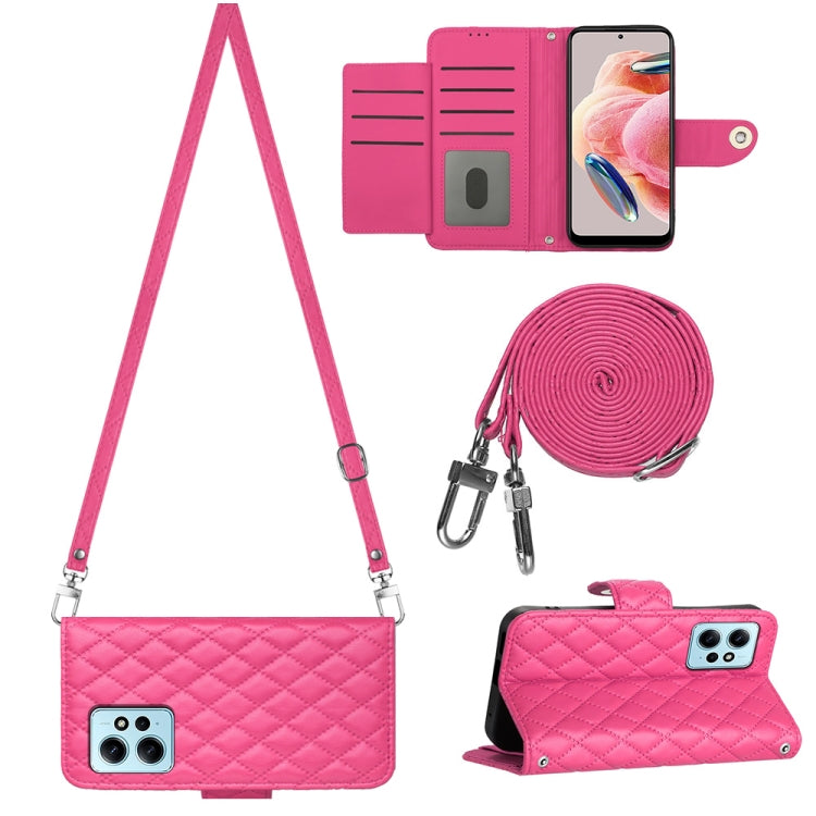 Rhombic Texture Flip Leather Phone Case with Long Lanyard, For Xiaomi Redmi 13C 4G, For Xiaomi 13T / 13T Pro, For Xiaomi Poco F5 / Redmi Note 12 Turbo, For Xiaomi Poco F5 Pro / Redmi K60, For Xiaomi Redmi Note 12S 4G Global                             ...