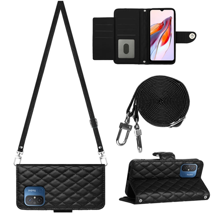 Rhombic Texture Flip Leather Phone Case with Long Lanyard, For Xiaomi Redmi 13C 4G, For Xiaomi 13T / 13T Pro, For Xiaomi Poco F5 / Redmi Note 12 Turbo, For Xiaomi Poco F5 Pro / Redmi K60, For Xiaomi Redmi Note 12S 4G Global                             ...
