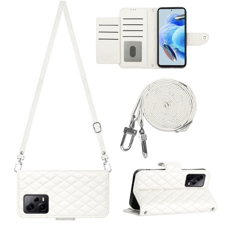 Rhombic Texture Flip Leather Phone Case with Long Lanyard, For Xiaomi Redmi 13C 4G, For Xiaomi 13T / 13T Pro, For Xiaomi Poco F5 / Redmi Note 12 Turbo, For Xiaomi Poco F5 Pro / Redmi K60, For Xiaomi Redmi Note 12S 4G Global                             ...