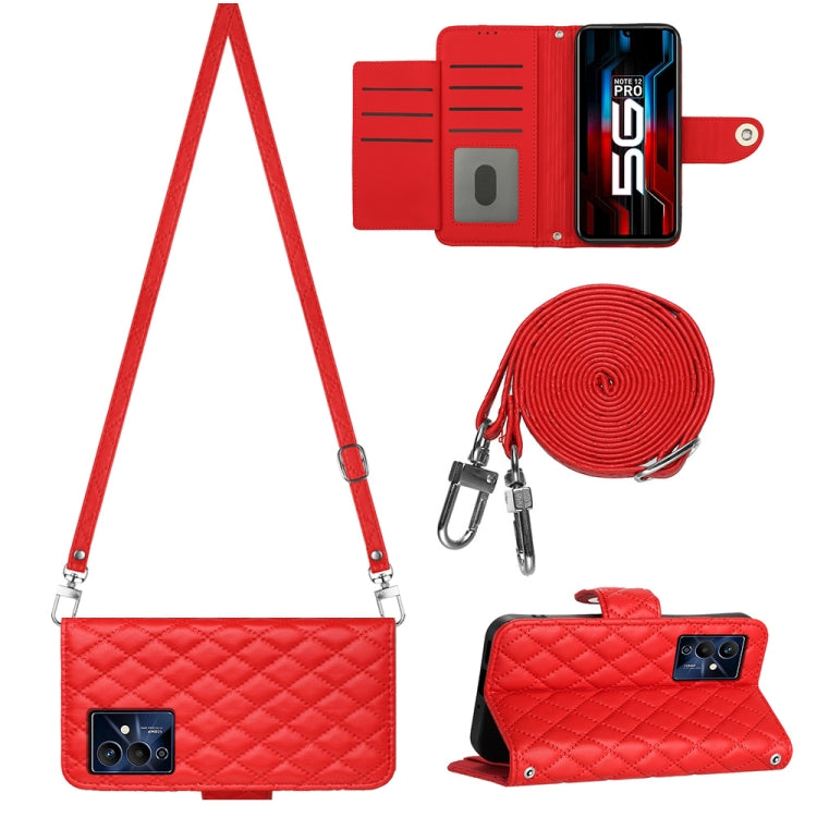 Rhombic Texture Flip Leather Phone Case with Long Lanyard, For Xiaomi Redmi Note 12 Pro 5G Global, For Xiaomi Redmi Note 12 Pro Speed, For Xiaomi Redmi Note 12 5G Global / Poco X5, For Xiaomi Redmi Note 11 Pro 5G/4G Global                              ...