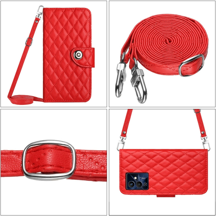 Rhombic Texture Flip Leather Phone Case with Long Lanyard, For Xiaomi Redmi Note 12 Pro 5G Global, For Xiaomi Redmi Note 12 Pro Speed, For Xiaomi Redmi Note 12 5G Global / Poco X5, For Xiaomi Redmi Note 11 Pro 5G/4G Global                              ...