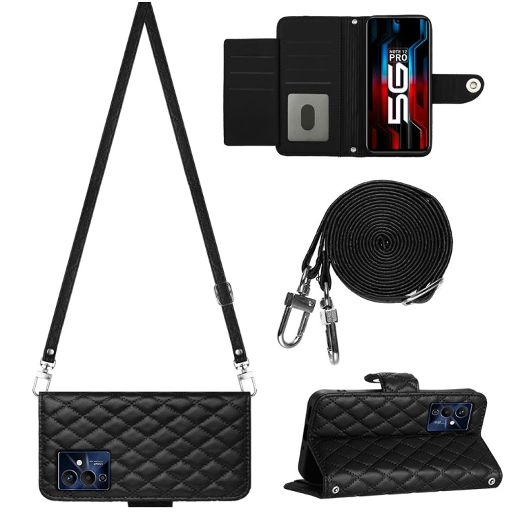 Rhombic Texture Flip Leather Phone Case with Long Lanyard, For Xiaomi Redmi Note 12 Pro 5G Global, For Xiaomi Redmi Note 12 Pro Speed, For Xiaomi Redmi Note 12 5G Global / Poco X5, For Xiaomi Redmi Note 11 Pro 5G/4G Global                              ...