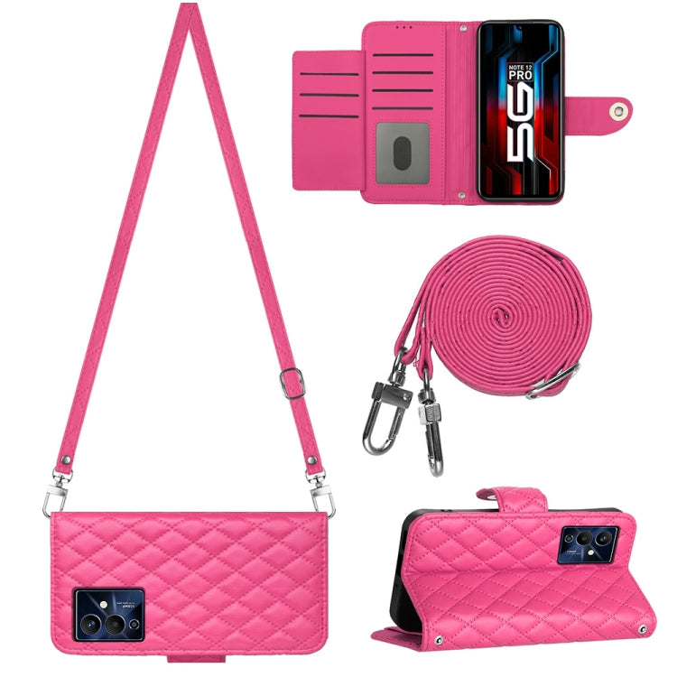 Rhombic Texture Flip Leather Phone Case with Long Lanyard, For Xiaomi Redmi Note 12 Pro 5G Global, For Xiaomi Redmi Note 12 Pro Speed, For Xiaomi Redmi Note 12 5G Global / Poco X5, For Xiaomi Redmi Note 11 Pro 5G/4G Global                              ...