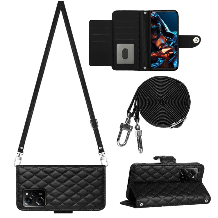 Rhombic Texture Flip Leather Phone Case with Long Lanyard, For Xiaomi Redmi Note 12 Pro 5G Global, For Xiaomi Redmi Note 12 Pro Speed, For Xiaomi Redmi Note 12 5G Global / Poco X5, For Xiaomi Redmi Note 11 Pro 5G/4G Global                              ...