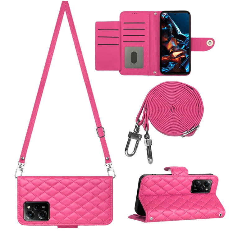 Rhombic Texture Flip Leather Phone Case with Long Lanyard, For Xiaomi Redmi Note 12 Pro 5G Global, For Xiaomi Redmi Note 12 Pro Speed, For Xiaomi Redmi Note 12 5G Global / Poco X5, For Xiaomi Redmi Note 11 Pro 5G/4G Global                              ...