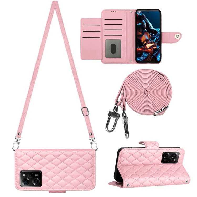 Rhombic Texture Flip Leather Phone Case with Long Lanyard, For Xiaomi Redmi Note 12 Pro 5G Global, For Xiaomi Redmi Note 12 Pro Speed, For Xiaomi Redmi Note 12 5G Global / Poco X5, For Xiaomi Redmi Note 11 Pro 5G/4G Global                              ...