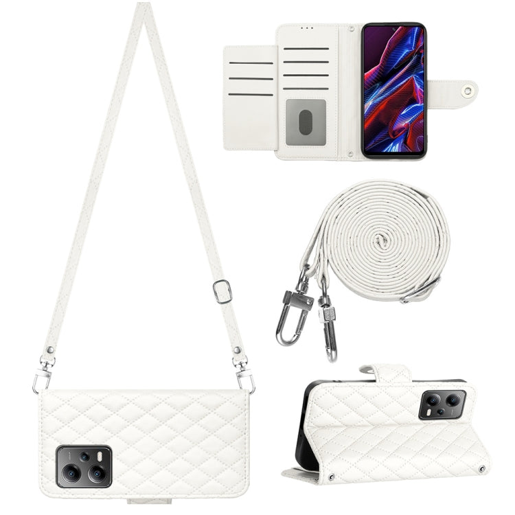 Rhombic Texture Flip Leather Phone Case with Long Lanyard, For Xiaomi Redmi Note 12 Pro 5G Global, For Xiaomi Redmi Note 12 Pro Speed, For Xiaomi Redmi Note 12 5G Global / Poco X5, For Xiaomi Redmi Note 11 Pro 5G/4G Global                              ...
